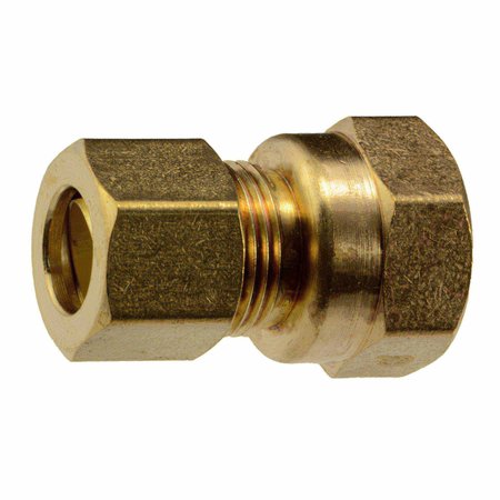 MIDWEST FASTENER 3/8" OD x 3/8FIP Brass Compression Pipe Connectors 2PK 34492